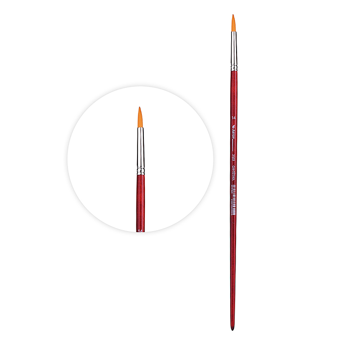 Кисть из синтетического волоса круглая №14                    