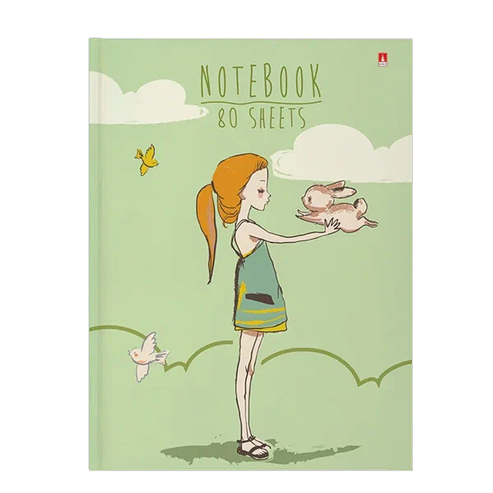 Блокнот- А6. 80 л. "Girl and rabbit"