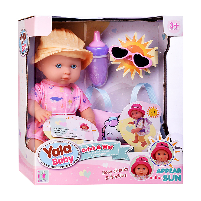 Фото к товару Пупс YL2430A-B "Катюша" (пьет, писает, веснушки) с аксессуарами, в коробке Пупс YL2430A-B "Катюша" (пьет, писает, веснушки) с аксессуарами, в коробке