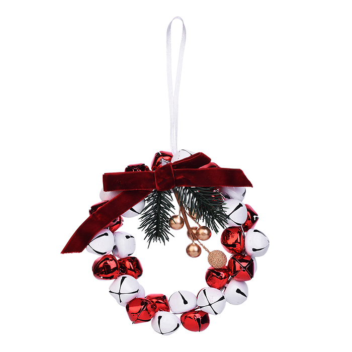 Новогоднее украшение S2512 "Новогодний венок" (10 см) Новогоднее украшение S2512 "Новогодний венок" (10 см)