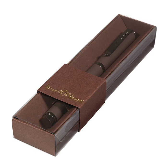 Ручка в футляре "Venezia Pragmatico" 1,0 мм, синяя (коричн корпус, коричн коробка)