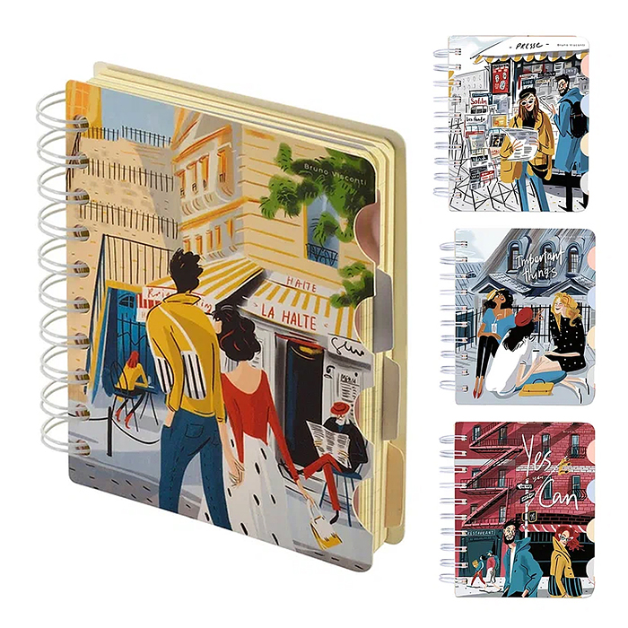 Записная книжка "Art journal" А6,120 л. на гребне, с разделителями