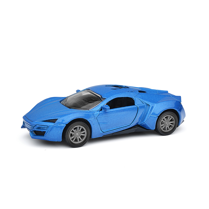 Синяя инерционная машинка Купе die-cast,1:32, открывающиеся двери 