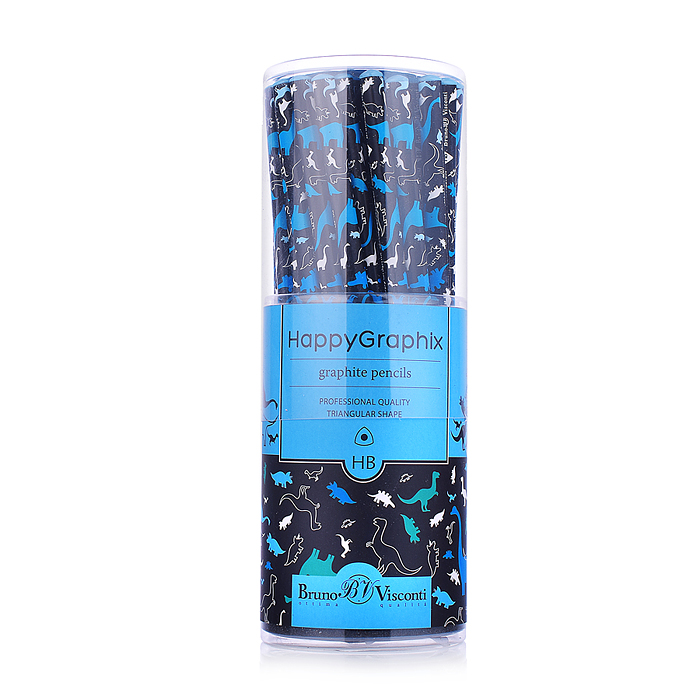 Карандаш чернографитный "HappyGraphix. Сказочные животные. Динозаврики" НВ