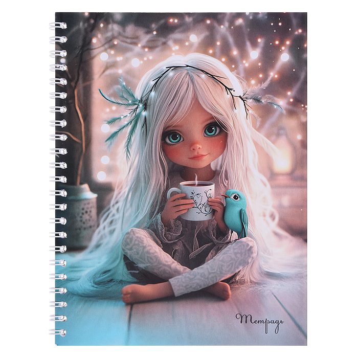 Тетрадь 40л., линейка "Голубоглазка" на гребне 