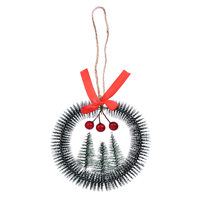 Новогоднее украшение S2510 "Новогодний венок" (12 см) Новогоднее украшение S2510 "Новогодний венок" (12 см)
