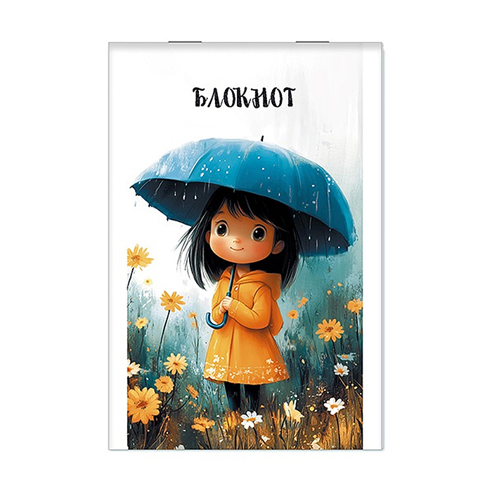 Блокнот А7 клетка 16л. "Милая девочка"