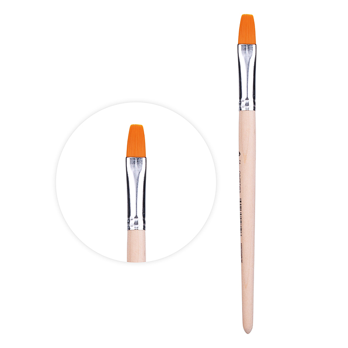 Кисть из синтетики плоская №12                                   