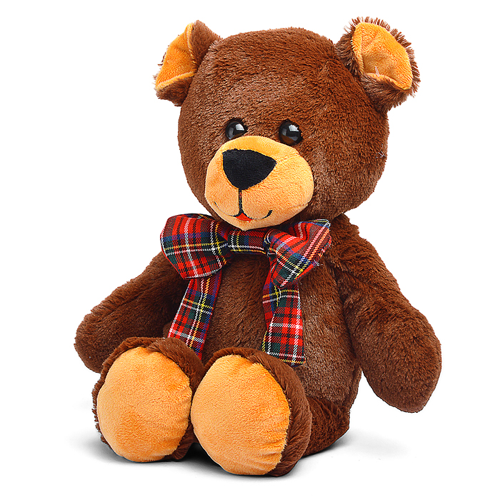 Мишка Ваня В25 коричневый с бантом