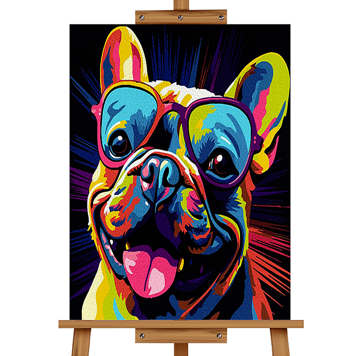 Набор для рисования MKR3020-45 "Картина по номерам 30х20 см. Бульдог" 