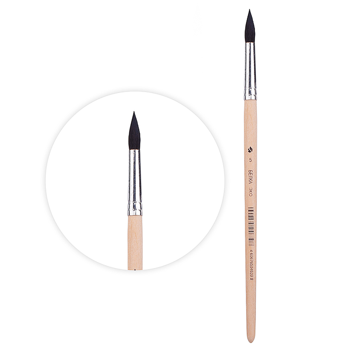 Кисть из синтетики имитация белки (белка эко) круглая №5 Кисть из синтетики имитация белки (белка эко) круглая №5