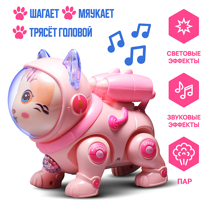 Фото к товару Кот QF378-3 "Электрокосмический кот" в коробке Кот QF378-3 "Электрокосмический кот" в коробке