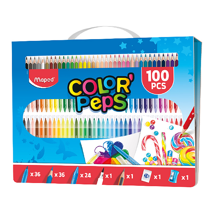 Набор для цветного рисования "Color'peps kit" 100 предметов 