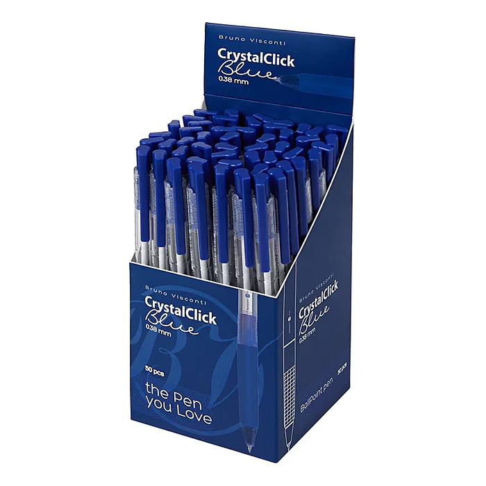 Фото к товару Ручка шариковая "CrystalClick" автоматическая, 0,38 мм, синяя Ручка шариковая "CrystalClick" автоматическая, 0,38 мм, синяя