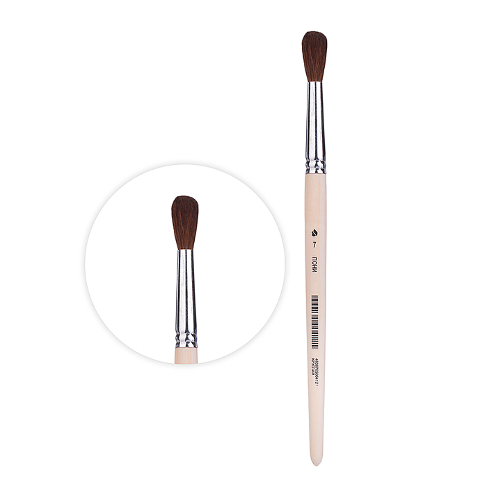 Кисть из волоса пони круглая №7 Кисть из волоса пони круглая №7