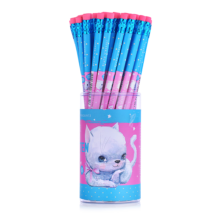 Фото к товару Карандаш чернографитовый с ластиком "Kids Color. Кошка с бантом" HB (пластиковый корпус) Карандаш чернографитовый с ластиком "Kids Color. Кошка с бантом" HB (пластиковый корпус)