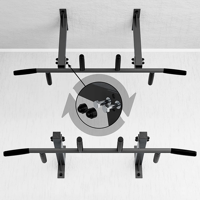 Фото к товару Турник Олимп (универсальный турник потолок-стена) графит Турник Олимп (универсальный турник потолок-стена) графит