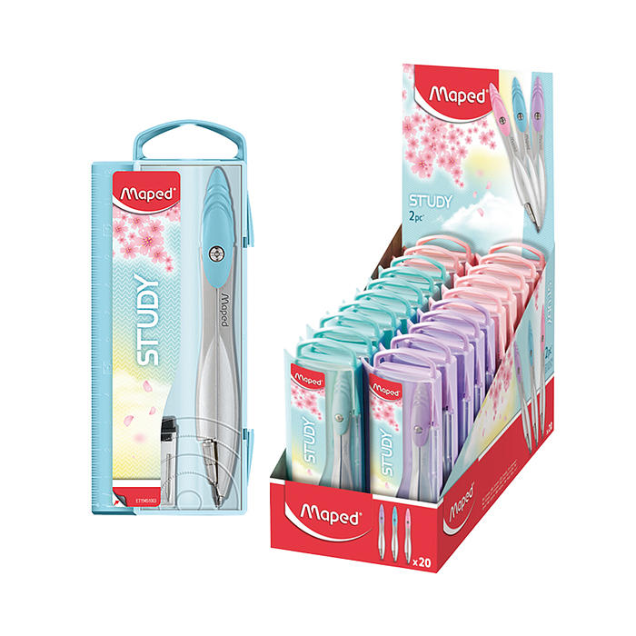 Циркуль из цинкового сплава "Study pastel/collector" с эргономичной головкой, с грифелем Циркуль из цинкового сплава "Study pastel/collector" с эргономичной головкой, с грифелем