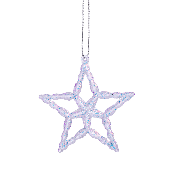 Фото к товару Набор новогодних украшений S2682 "Зимние звёздочки" (5 шт х 6 см) Набор новогодних украшений S2682 "Зимние звёздочки" (5 шт х 6 см)