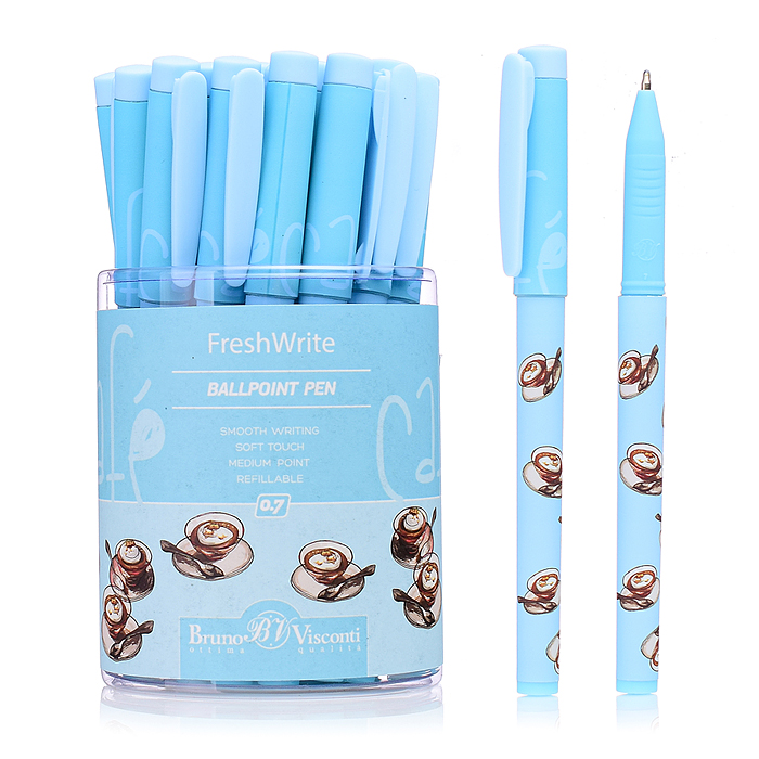 Ручка "FreshWrite. Кофемания. Тирамису" шариковая 0.7мм, синяя
