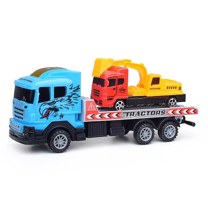 Автовоз 2024-4B "Автоконтинент" с грузовиком, в пакете