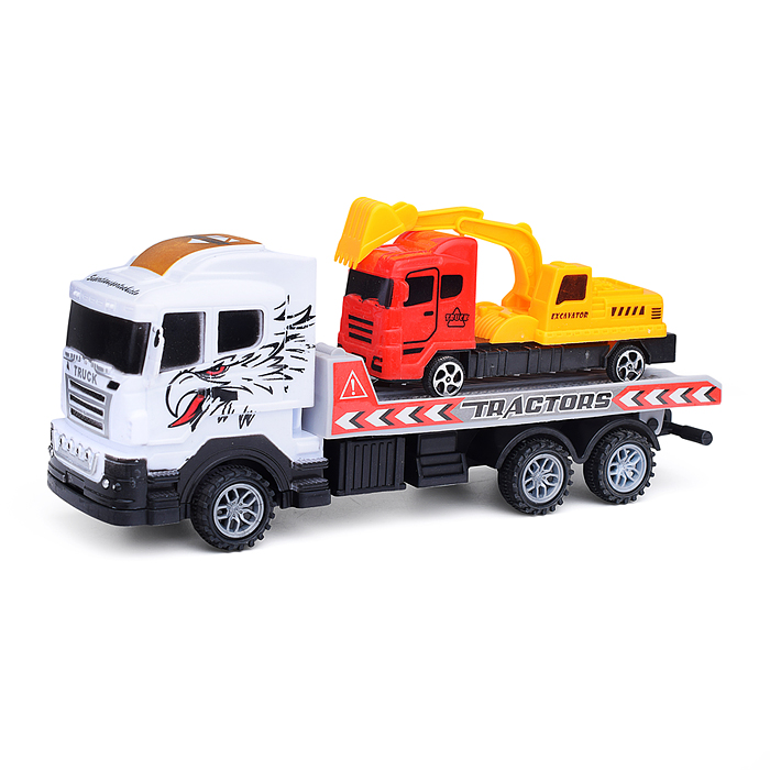 Автовоз 2024-4B "Автоконтинент" с грузовиком, в пакете