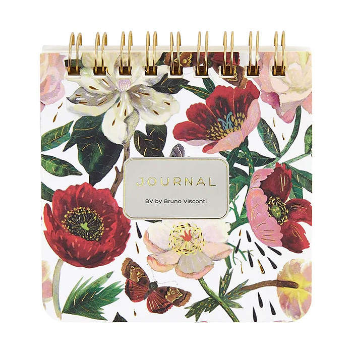 Блокнот "Pocket journal" 90 х 90 мм, 60 л, на гребне "Пионы"