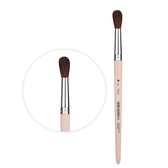 Кисть из волоса пони круглая №8 Кисть из волоса пони круглая №8