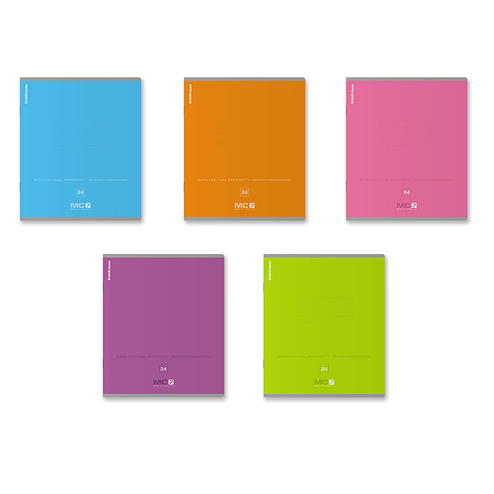 Тетрадь 24л. линейка "MC-7" ассорти