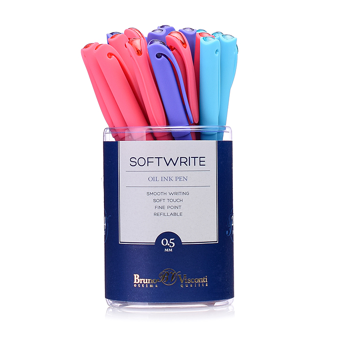 Фото к товару Ручка "SoftWrite. Joy" с чернилами на масляной основе 0.5мм, синяя (3 цвета корпуса) Ручка "SoftWrite. Joy" с чернилами на масляной основе 0.5мм, синяя (3 цвета корпуса)