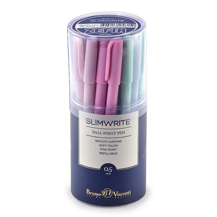 Фото к товару Ручка "SlimWrite Zefir" шариковая 0.5 мм, синяя (4 цвета корпуса) Ручка "SlimWrite Zefir" шариковая 0.5 мм, синяя (4 цвета корпуса)