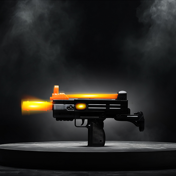 Фото к товару Автомат 737B "Опасность" (с акустич.и светов.вибрацией+тактич.жилет+стратегич.пакет) в коробке Автомат 737B "Опасность" (с акустич.и светов.вибрацией+тактич.жилет+стратегич.пакет) в коробке