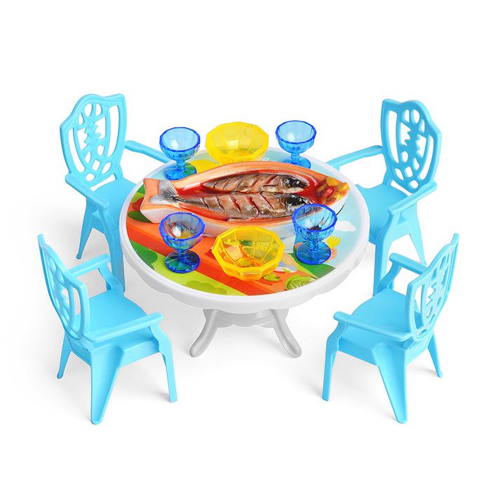 Набор мебели 77-9B "Обеденный стол" 12 предметов, под колпаком