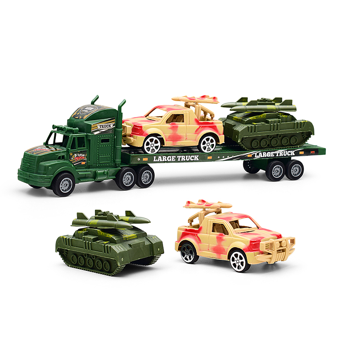 Автовоз 6613 "Военный" с танком и машиной, под колпаком