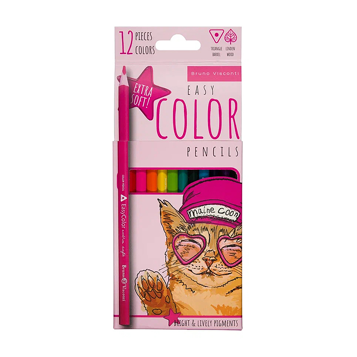 Карандаши цветные "Easycolor", 12 цв. Карандаши цветные "Easycolor", 12 цв.