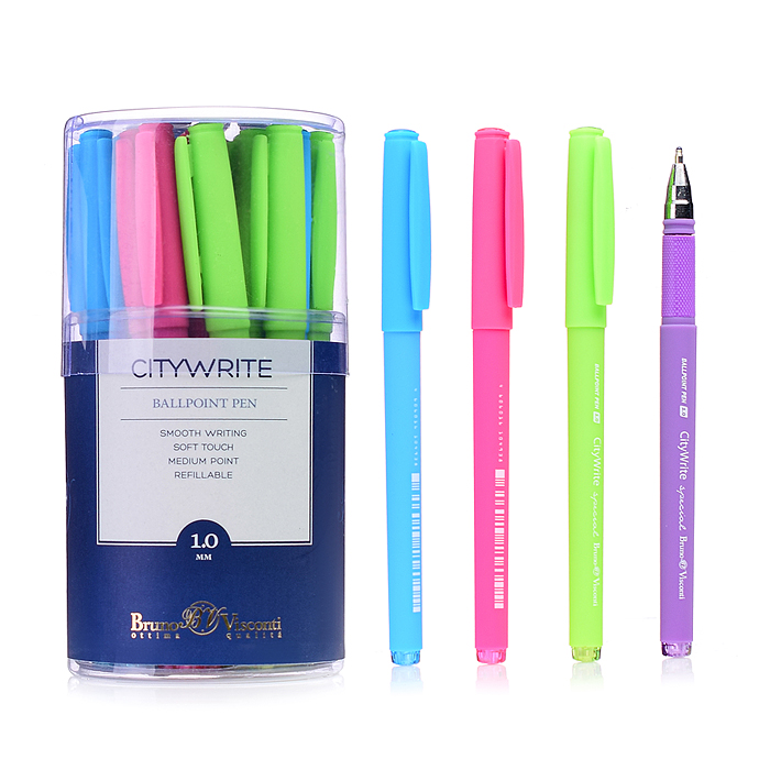 Ручка шариковая "CityWrite. Special" 1.0мм, синяя (4 цвета корпуса)