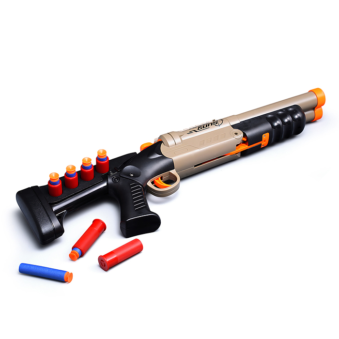 Фото к товару Бластер BT0071 "Крутая перестрелка" с мягкими пулями, в коробке Бластер BT0071 "Крутая перестрелка" с мягкими пулями, в коробке