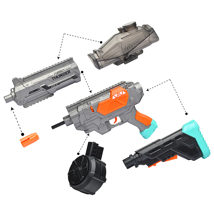 Автомат 320-25 "Разрушитель" с водными пулями, в коробке