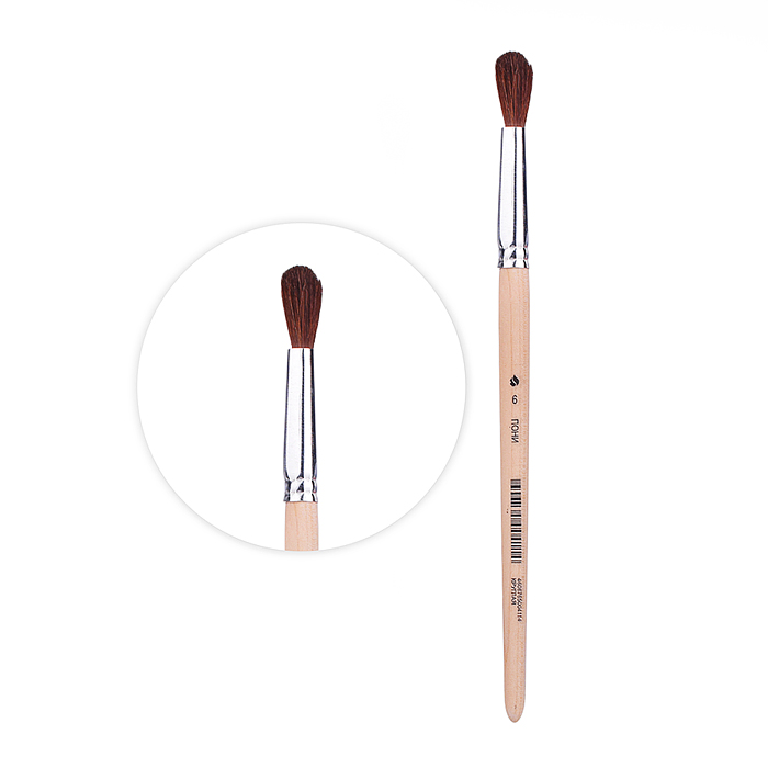 Кисть из волоса пони круглая №6 Кисть из волоса пони круглая №6