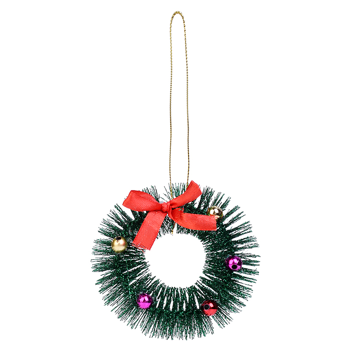 Новогоднее украшение S2509 "Новогодний венок" (9,5 см) Новогоднее украшение S2509 "Новогодний венок" (9,5 см)