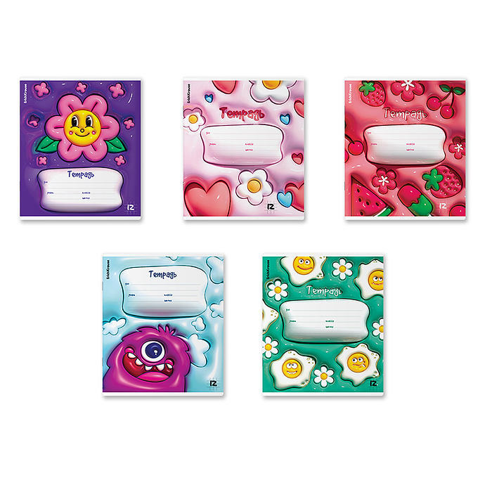 Фото к товару Тетрадь 12л. линейка"Bouncy" Тетрадь 12л. линейка"Bouncy"