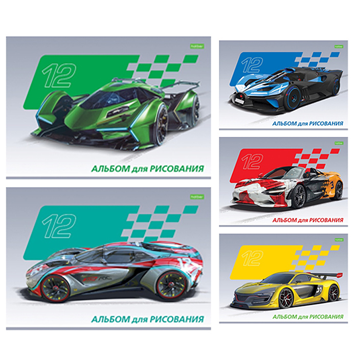 Альбом для рисования 12л "Автоспорт" А4 на скобе Альбом для рисования 12л "Автоспорт" А4 на скобе