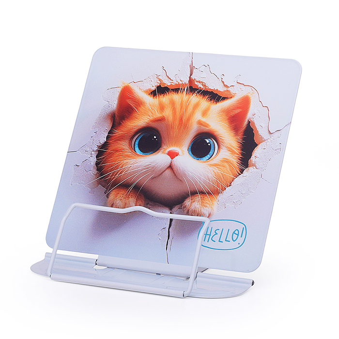 Подставка для книг "Cat" 22.7*16.5см, металл, 1 дизайн, ОПП- упаковка Подставка для книг "Cat" 22.7*16.5см, металл, 1 дизайн, ОПП- упаковка