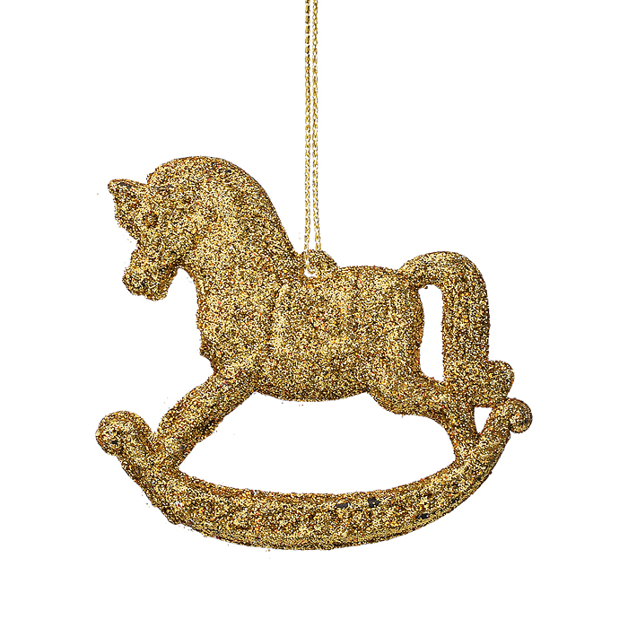 Набор новогодних украшений S2518 "Лошадки" (3шт х 8см)