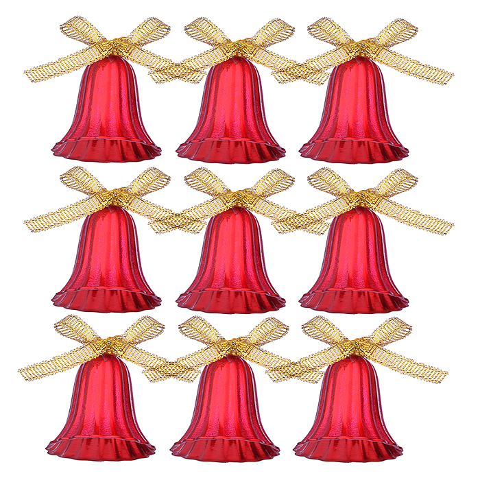 Набор новогодних украшений S2631 "Колокольчики" (9шт х 36,5см)