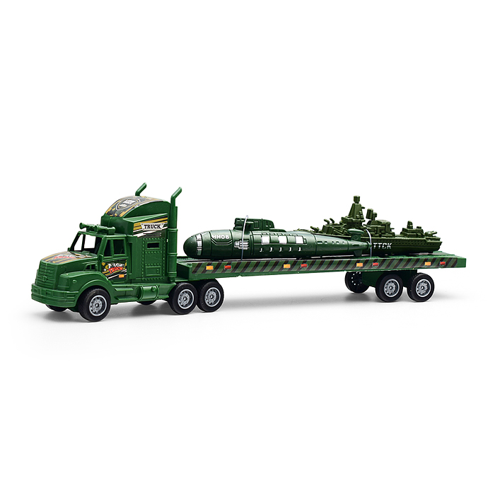 Автовоз 6611 "Военный" подводной лодкой и военным кораблем, под колпаком