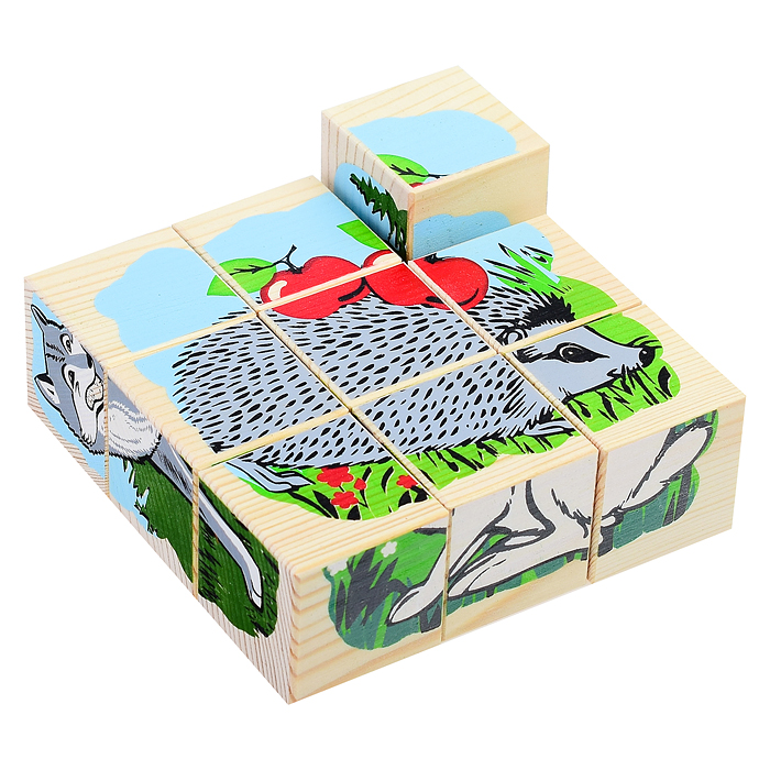 Кубики "Животные леса" (9)