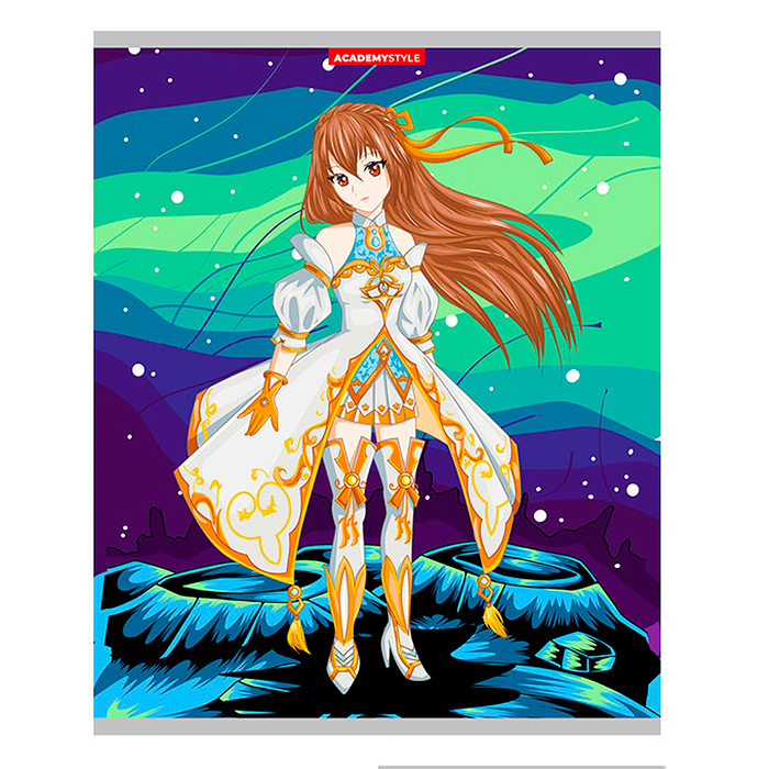 Фото к товару Тетрадь 48л. клетка А5 "Воительницы" выб УФ двойной, тиснение фольгой Тетрадь 48л. клетка А5 "Воительницы" выб УФ двойной, тиснение фольгой