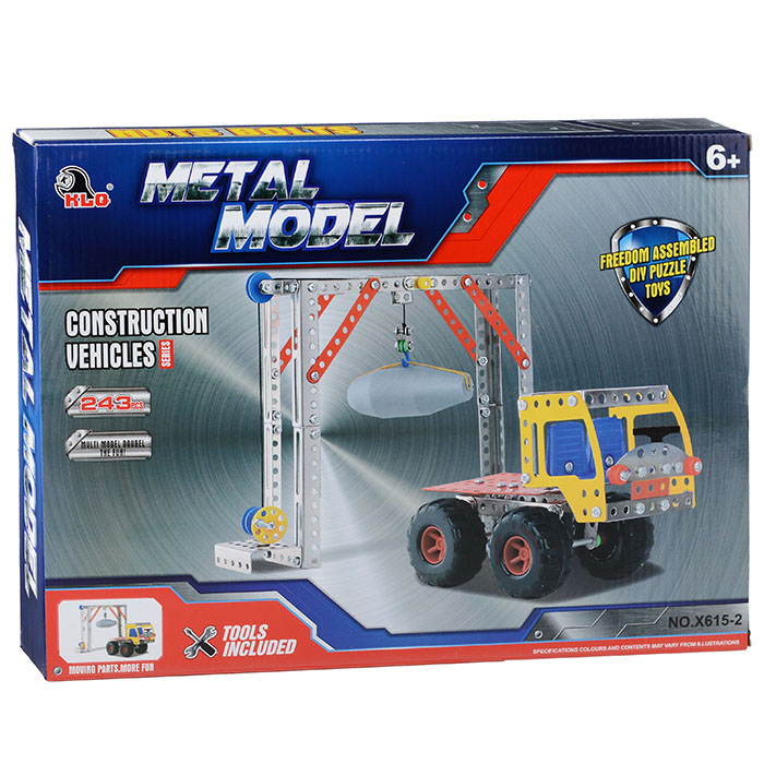 Конструктор X615-2 металлический "Кран" (234 дет.) в коробке