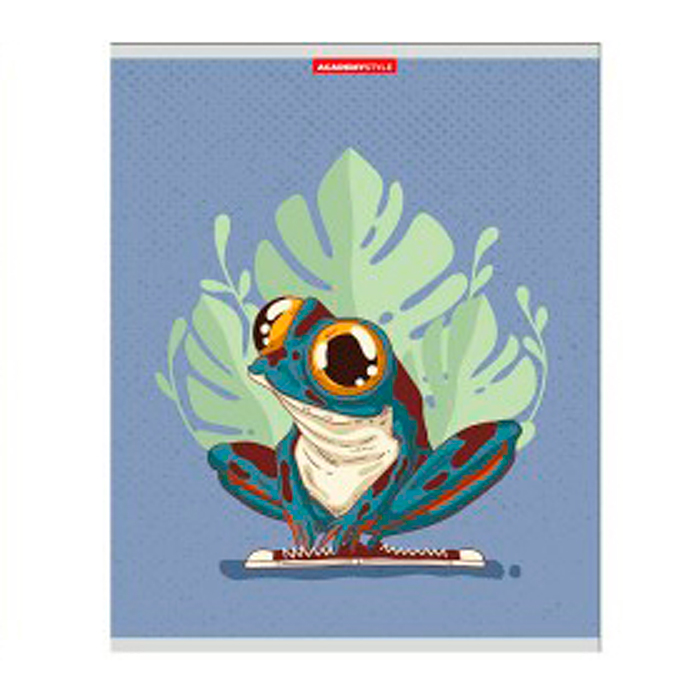 Фото к товару Тетрадь 48л. клетка А5 "Лягушка" металл пленка, выб УФ двойной Тетрадь 48л. клетка А5 "Лягушка" металл пленка, выб УФ двойной